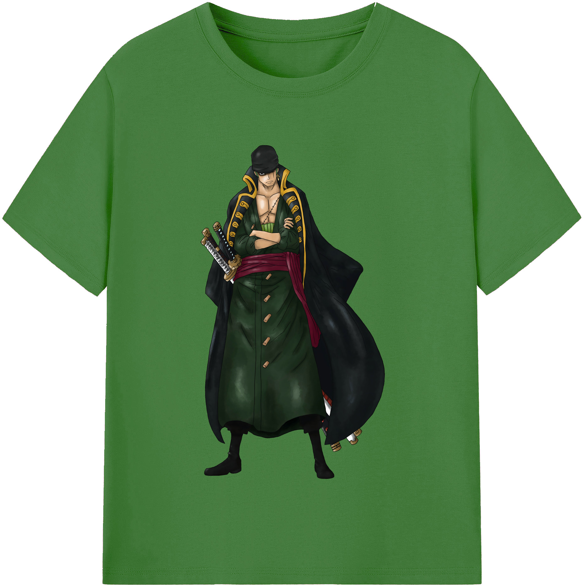 ワンピース ロロノア・ゾロ ONE PIECE Roronoa Zoro レディースカジュアルプリントTシャツ（綿100％）